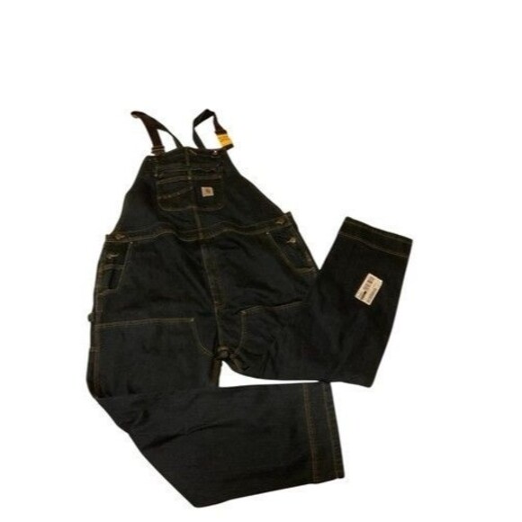 NWT Carhartt RN14806 Dark Blue Double Knee Insulated Bib Overalls Men Size 50X32 - Picture 13 of 13